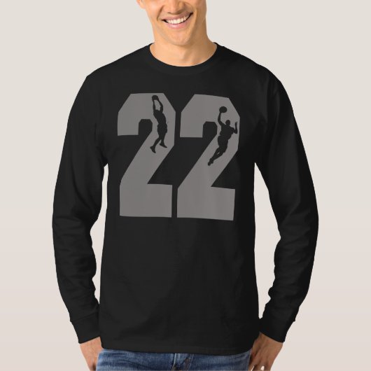 Aantal 22 Basketball-spelers T-shirt (Voorkant)