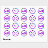Aantal 60 - Ronde ticker Sticker (Vel)
