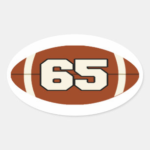 Aantal 65 Football sticker