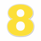 Aantal Acht Gold en witte sticker (Voorkant)