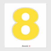 Aantal Acht Gold en witte sticker (Vel)