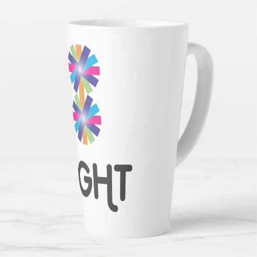 Aantal acht latte mok (Rechterhoek)