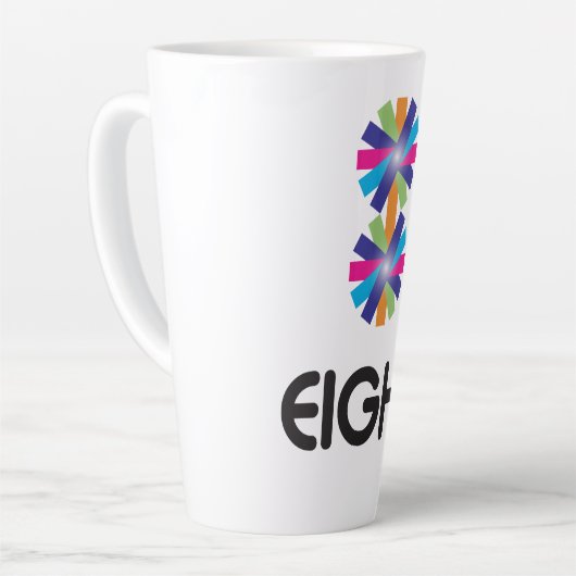 Aantal acht latte mok (Linkerhoek)