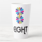 Aantal acht latte mok (Voorkant)