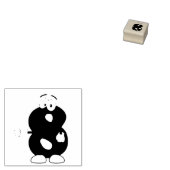 Aantal acht rubberstempel (Gestempeld)