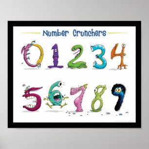 Aantal Crunchers! Fun met Wiskunde! Poster