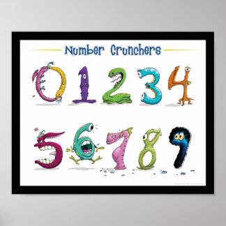 Aantal Crunchers! Fun met Wiskunde! Poster