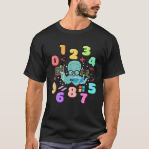 Aantal dag kinder Octopus schattige nummers kostuu T-shirt