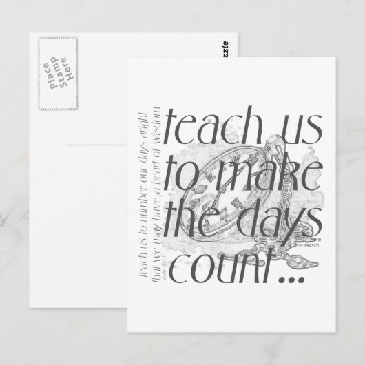 Aantal dagen briefkaart (Voorkant / Achterkant)