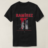 Aantal en Portrait Jose Ramirez Cleveland MLBPA T-shirt (Design voorkant)