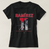 Aantal en Portrait Jose Ramirez Cleveland MLBPA T-shirt (Design voorkant)