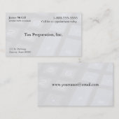 Aantal en symboolsleutels vervagen visitekaartje (Voorkant / Achterkant)