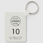 Aantal | Grijze Logo bedrijfshuwelijkheden Sleutelhanger (Achterkant)