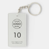 Aantal | Grijze Logo bedrijfshuwelijkheden Sleutelhanger (achterkant)