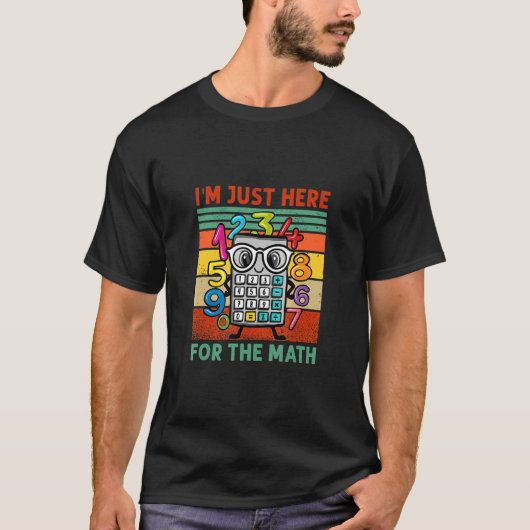 Aantal het Leren calculator kostume dag Wiskunde O T-shirt (Voorkant)