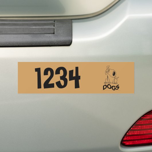Aantal honden House Numbers Bumpersticker (Op auto)