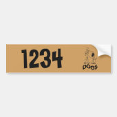 Aantal honden House Numbers Bumpersticker (Voorkant)