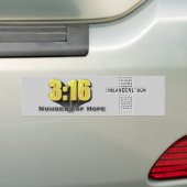 Aantal Hope 3:16 Bumpersticker (Op auto)