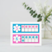 Aantal Kaarten, kleuterschool tellen Flash Kaarten (Staand voorkant)