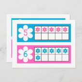 Aantal Kaarten, kleuterschool tellen Flash Kaarten (Voorkant / Achterkant)