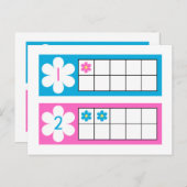 Aantal Kaarten, kleuterschool tellen Flash Kaarten (Voorkant / Achterkant)