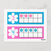 Aantal Kaarten, kleuterschool tellen Flash Kaarten (Achterkant)