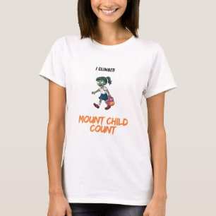 Aantal kinderen op de berg t-shirt