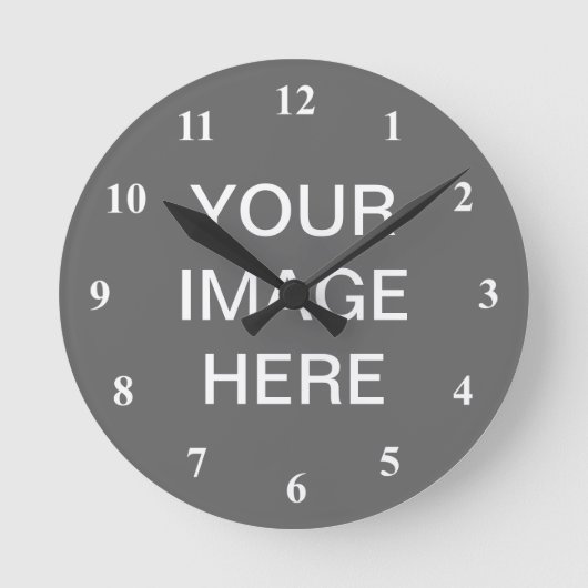 Aantal klokontwerpen | Aanpassen met je foto Ronde Klok (Voorkant)