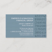 Aantal kolommen Blauwe Pinstripe Accountant Visitekaartje (Voorkant)