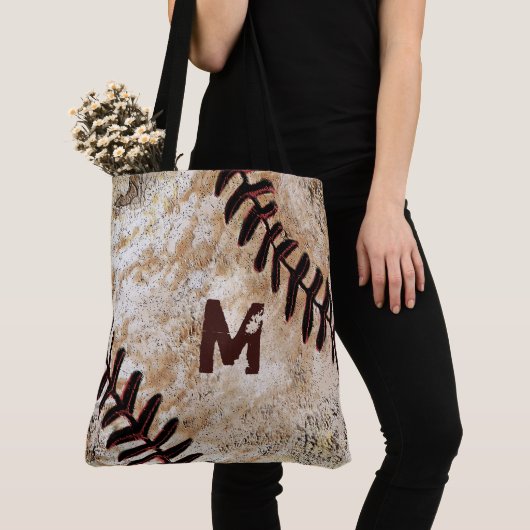 Aantal of Monogram Baseball Canvas tas (Dichtbij)