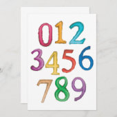 Aantal op negen uitnodigingen (Voorkant / Achterkant)