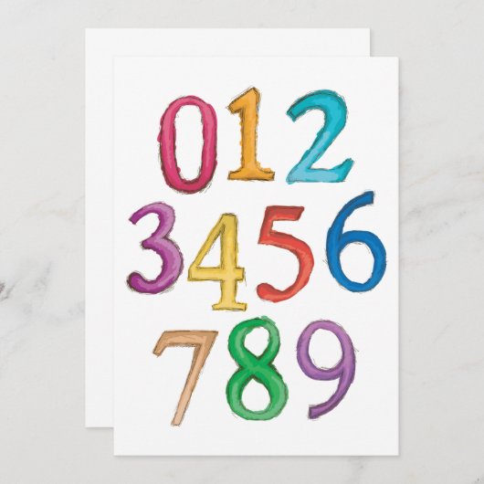 Aantal op negen uitnodigingen (Voorkant / Achterkant)