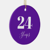Aantal Slaapjes tot kerstPaars Keramisch Ornament (Rechts)