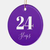 Aantal Slaapjes tot kerstPaars Keramisch Ornament (Links)