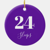 Aantal Slaapjes tot kerstPaars Keramisch Ornament (Achterkant)