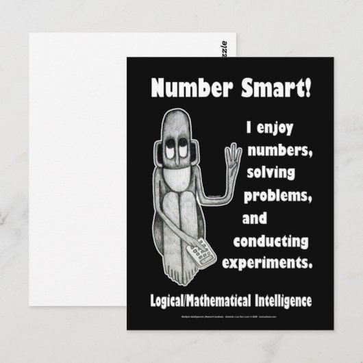 Aantal slim - leeg briefkaart (Voorkant / Achterkant)