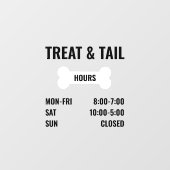 Aantal winkeluren Decoraal, Bedrijfsuren Onderteke Raamsticker (Vel)