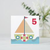 Aantal zagerboten Birthday Party nodigt uit Kaart (Staand voorkant)