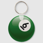 AANTAL ZES BILLIARDS BALL SLEUTELHANGER (Voorkant)
