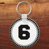 Aantal Zes Cirkel Sleutelhanger (Voorkant)