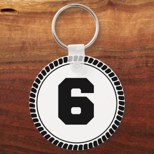 Aantal Zes Cirkel Sleutelhanger (Voorkant)