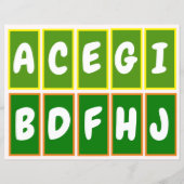 Aantallen 1 tot 9 aan de Paren van de Praktijk van (Achterkant)