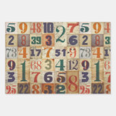 Aantallen voor meubelen, ontbladpapier of collage inpakpapier vel (Voorkant)