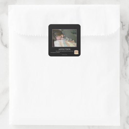 Aantasting Vierkante Sticker (Tas)