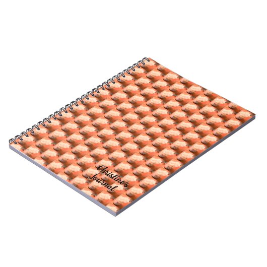 Aantekenboekje met op maat gemaakte romige dessert notitieboek (Linkerzijde)