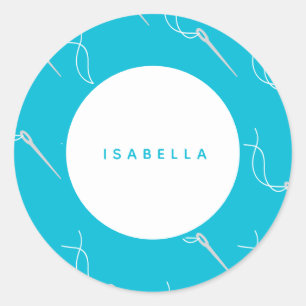 Aantekening en gepersonaliseerde naam ronde sticker
