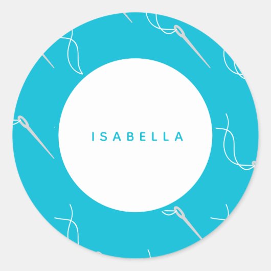 Aantekening en gepersonaliseerde naam ronde sticker (Voorkant)
