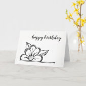 Aantekening van de ventilator - verjaardagskaart - kaart (Gele Bloem)