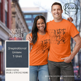 "Aantekening voor mezelf" Inspirerend Unisex T-shi T-shirt