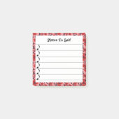 Aantekeningen bij zelfgelijnde sticky post-it® notes (Voorkant)